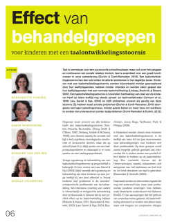 Effect van behandelgroepen voor kinderen met een