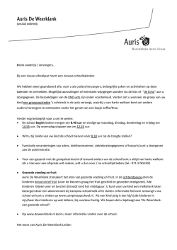 Beste ouder(s) / verzorgers, Bij een nieuw