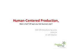 Human-Centered Productie - Open Manufacturing Campus