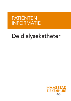 De dialysekatheter - Maasstad Ziekenhuis