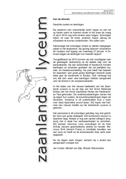 Ouderbulletin januari 2014