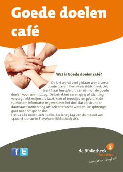 Goede doelen caf&eacute; - FlevoMeer Bibliotheek