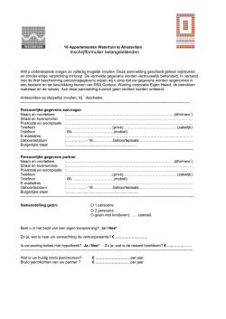 Inschrijfformulier belangstellenden