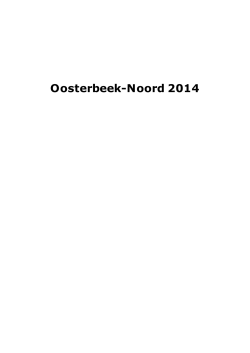 Oosterbeek Noord 2014-Bijlagen bij regels
