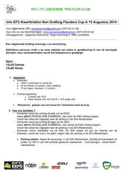 Info EFC-Kwarttriatlon Non Drafting Flanders Cup A 15 - EFC-ITC