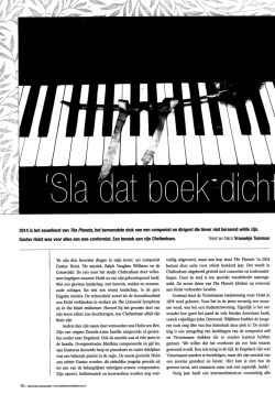 Gustav Holst was voor alles een non