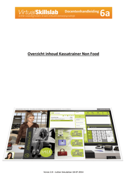 Handleiding 6a &ndash; Lessenplan Kassatrainer non food