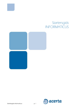 Startersgids - informaticus