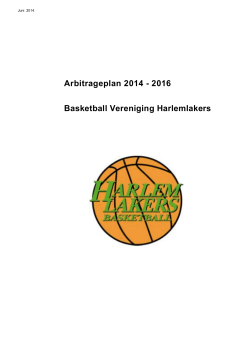Arbitrageplan - Basketball Vereniging Harlemlakers