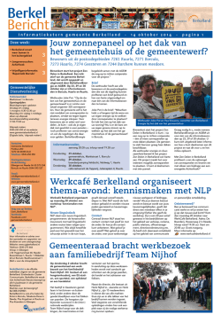 Werkcafé Berkelland organiseert thema