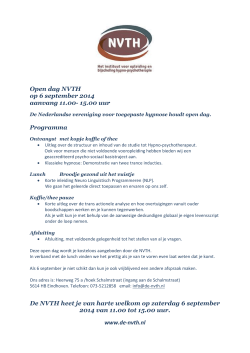 Opendag NVTH 6 september 2014