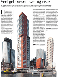Link: NRC artikel over de openbare ruimte in Rotterdam
