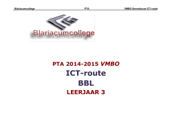 PTA ICT-route Leerjaar 3 BBL