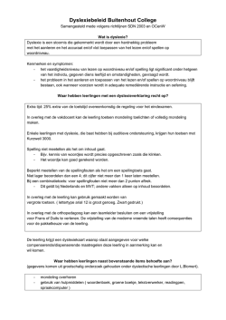 Dyslexiebeleid Buitenhout College