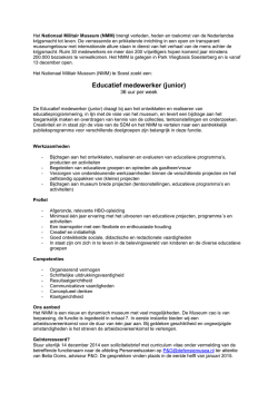 Educatief medewerker (junior)