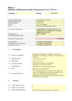 1e verslag Kosmed International BV 30-06-14