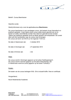 INSCHRIJVING voor het theorie- of praktijkexamen in 2003 / 2004