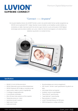 “Connect now Anywere” - Luvion Beeld Babyfoon