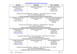 Inkooien Uitkooien Club - wedstrijd Wedstrijdkalender 2014