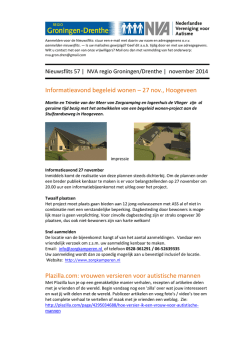 Informatieavond begeleid wonen &ndash; 27 nov., Hoogeveen Plazilla.com