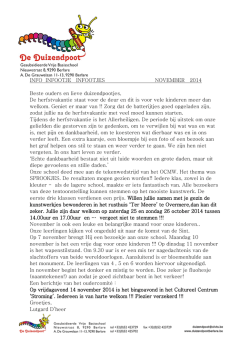 infootje nov 2014 - Duizendpoot Berlare
