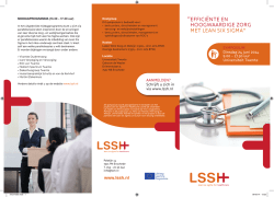 effici&euml;nte en hoogwaardige zorg met lean six sigma