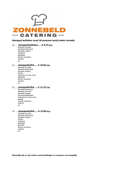 Stamppotbuffetten…… - Zonnebeld Catering