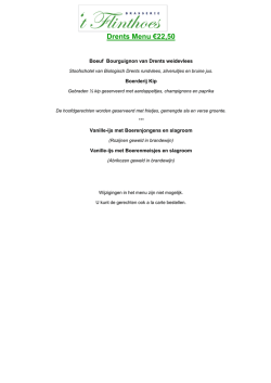 Drents Menu &euro;22,50