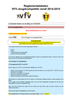 Hervorming jeugdvoetbal vanaf seizoen 2014-2015