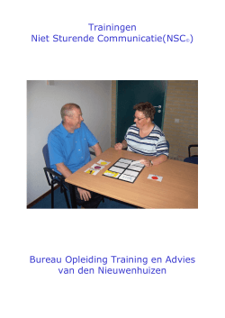 Trainingen Niet Sturende Communicatie(NSC©) Bureau Opleiding