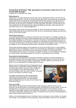 Verslag van het seminar - Vereniging van Nederlandse Gemeenten