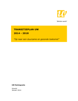 TRANSITIEPLAN UW 2014 - 2018