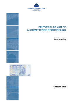 EINDVERSLAG VAN DE ALOMVATTENDE BEOORDELING