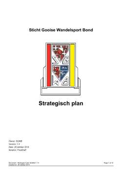 Strategisch plan SGWB 2014 v1.4