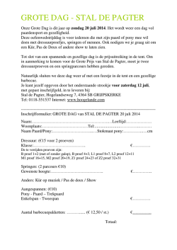 GROTE DAG - STAL DE PAGTER