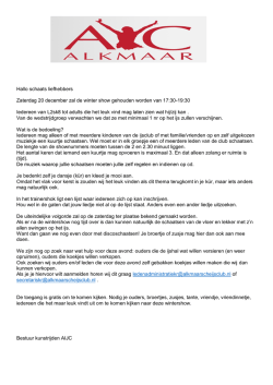 Hallo schaats liefhebbers Zaterdag 20 december zal de winter show
