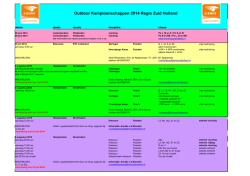 DATA en LOCATIES OUTDOOR REGIO KAMPIOENSCHAPPEN 2014