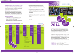 Jaarprogramma organisatievisie 2014