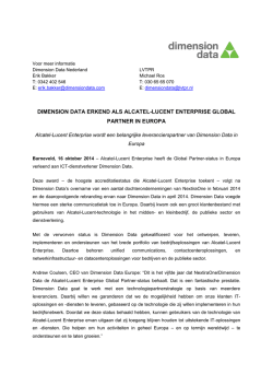 dimension data erkend als alcatel-lucent enterprise global partner in