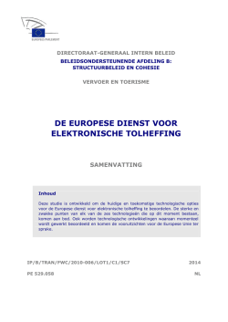 DIRECTORAAT-GENERAAL INTERN BELEID VAN DE UNIE