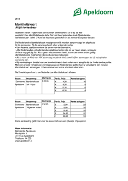 Identiteitskaart - Gemeente Apeldoorn