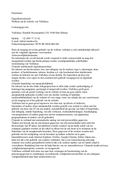 Disclaimer Eigendomsclausule Welkom op de website