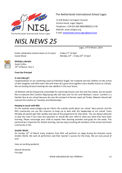 NISL NEWS 25 - The Netherlands International School Lagos