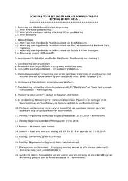 DOSSIERS VOOR TE LEGGEN AAN HET