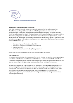 Algemeen profiel MSA - Montessori Scholengemeenschap Amsterdam