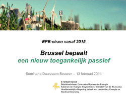 Brussel bepaalt een nieuw toegankelijk passief ()