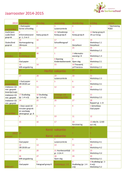 Jaarrooster 2014-2015