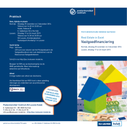 Download de folder. - Postuniversitair Centrum KU Leuven Kulak