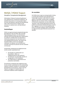 NVQ3 / POH3 Traject - AdviSafe Risk Management