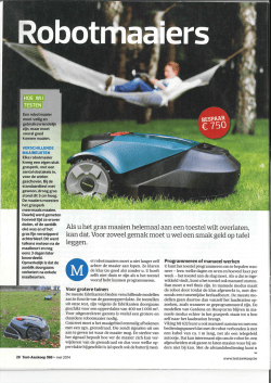 Een robotmaaier